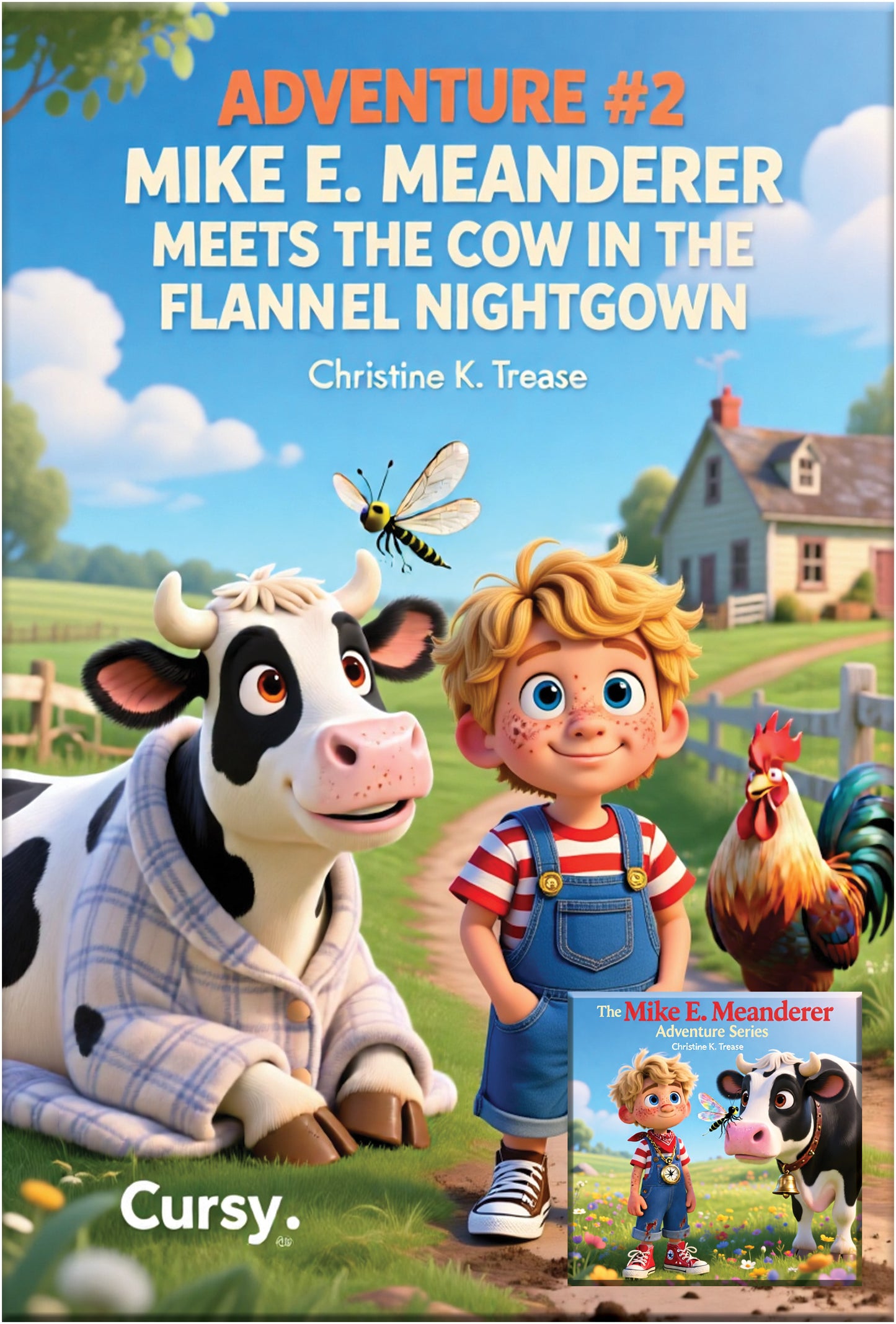 Adventure 02 Mike E. Meanderer Meets The Cow In The Flannel Nightgown Book