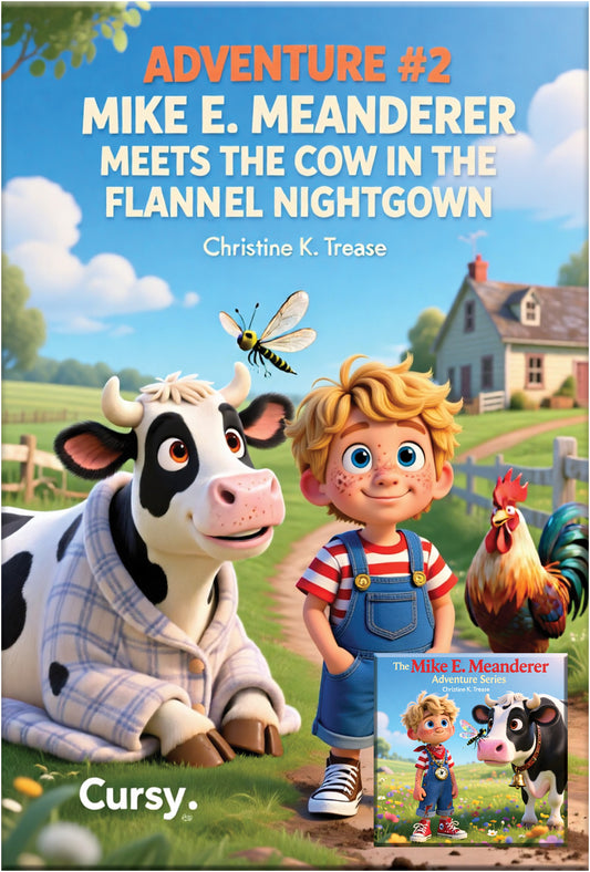 Adventure 02 Mike E. Meanderer Meets The Cow In The Flannel Nightgown Book