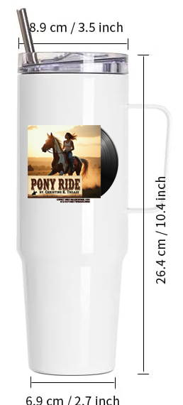 30 oz. Insulated Travel Mug With Handle-Pony Ride