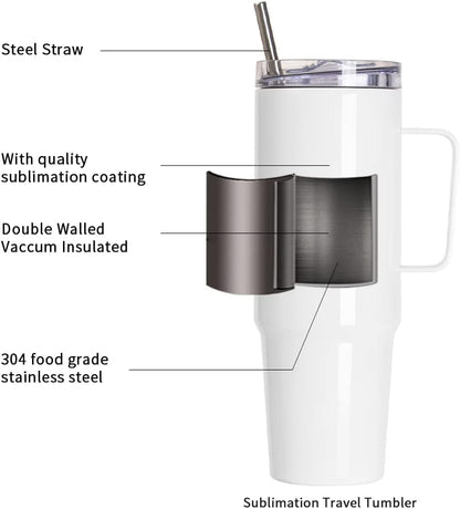 30 oz. Insulated Travel Mug With Handle-Pony Ride
